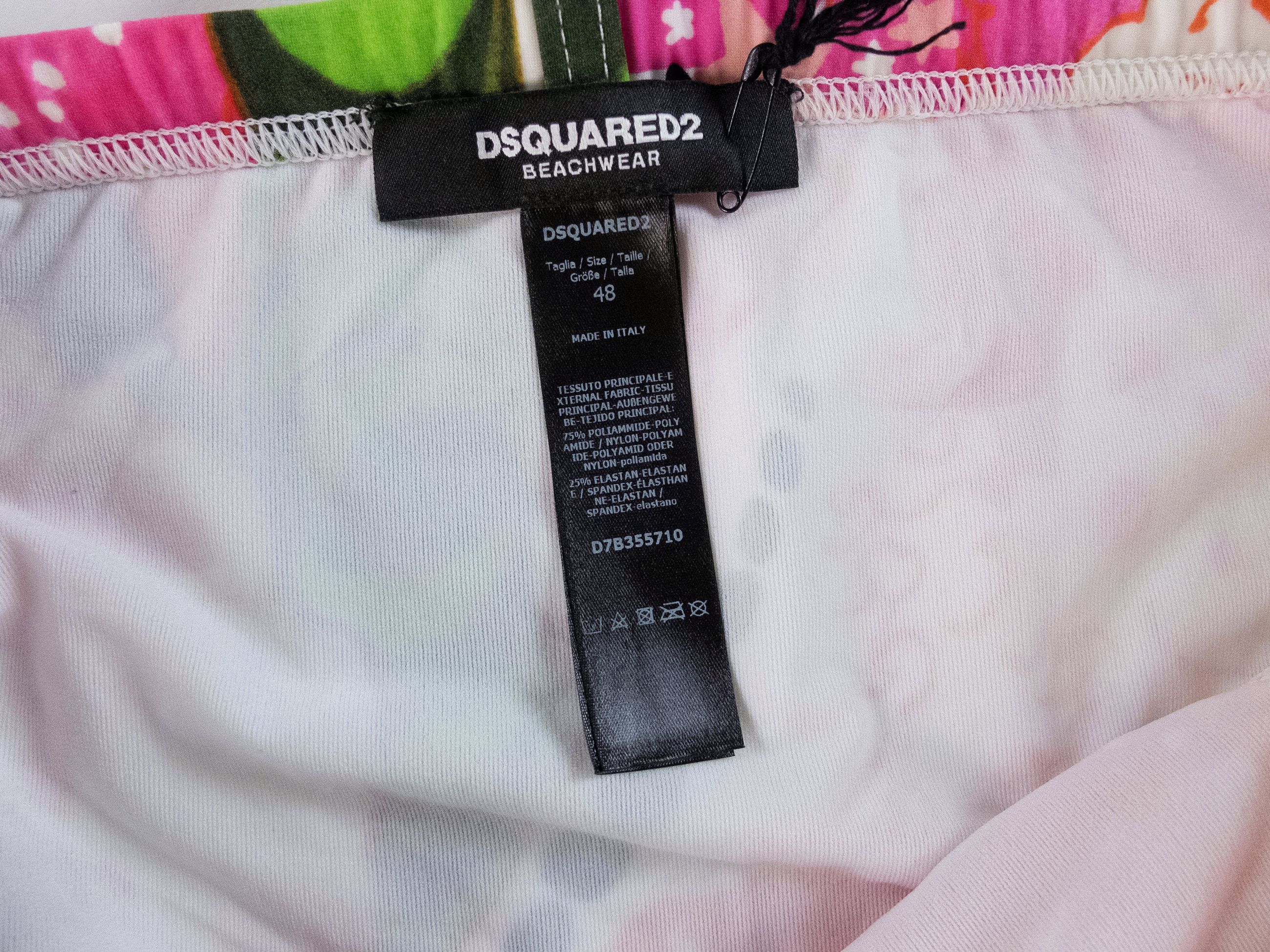 Dsquared2 DSQUARED2 white abstract print swim briefs 48 Medium Size US 32 / EU 48 - 3 Thumbnail