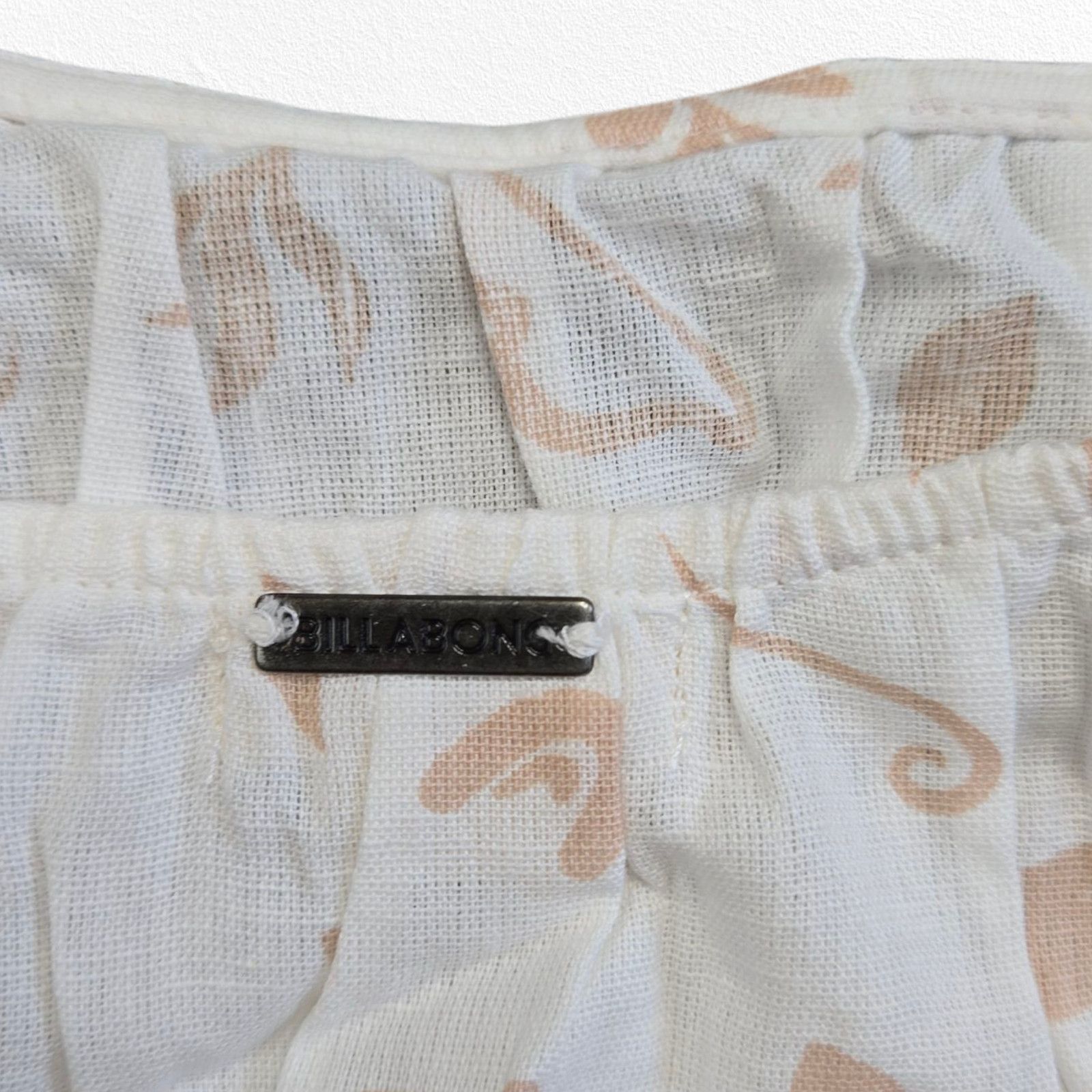 Billabong Billabong White Tan Boho Linen Blend Crop Top Size XL Size XL / US 12-14 / IT 48-50 - 9 Thumbnail