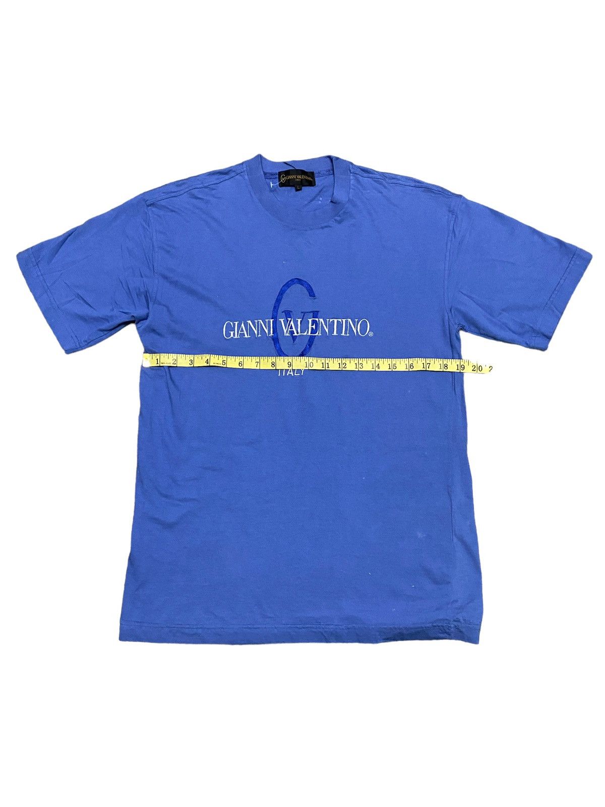 Valentino × Vintage Vintage Gianni Valentino Italy Embroid Biglogo Tee Size US L / EU 52-54 / 3 - 6 Thumbnail