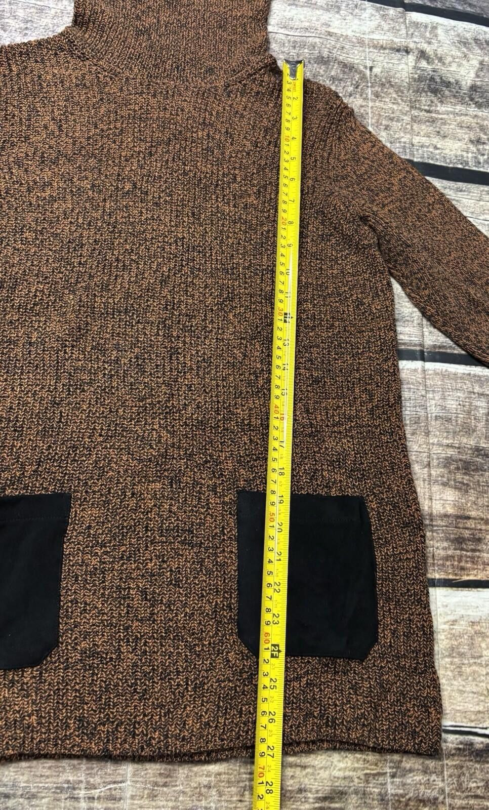 Other Susan Graver Sweater Womens Medium Chunky Knit Faux Suede Size M / US 6-8 / IT 42-44 - 8 Thumbnail
