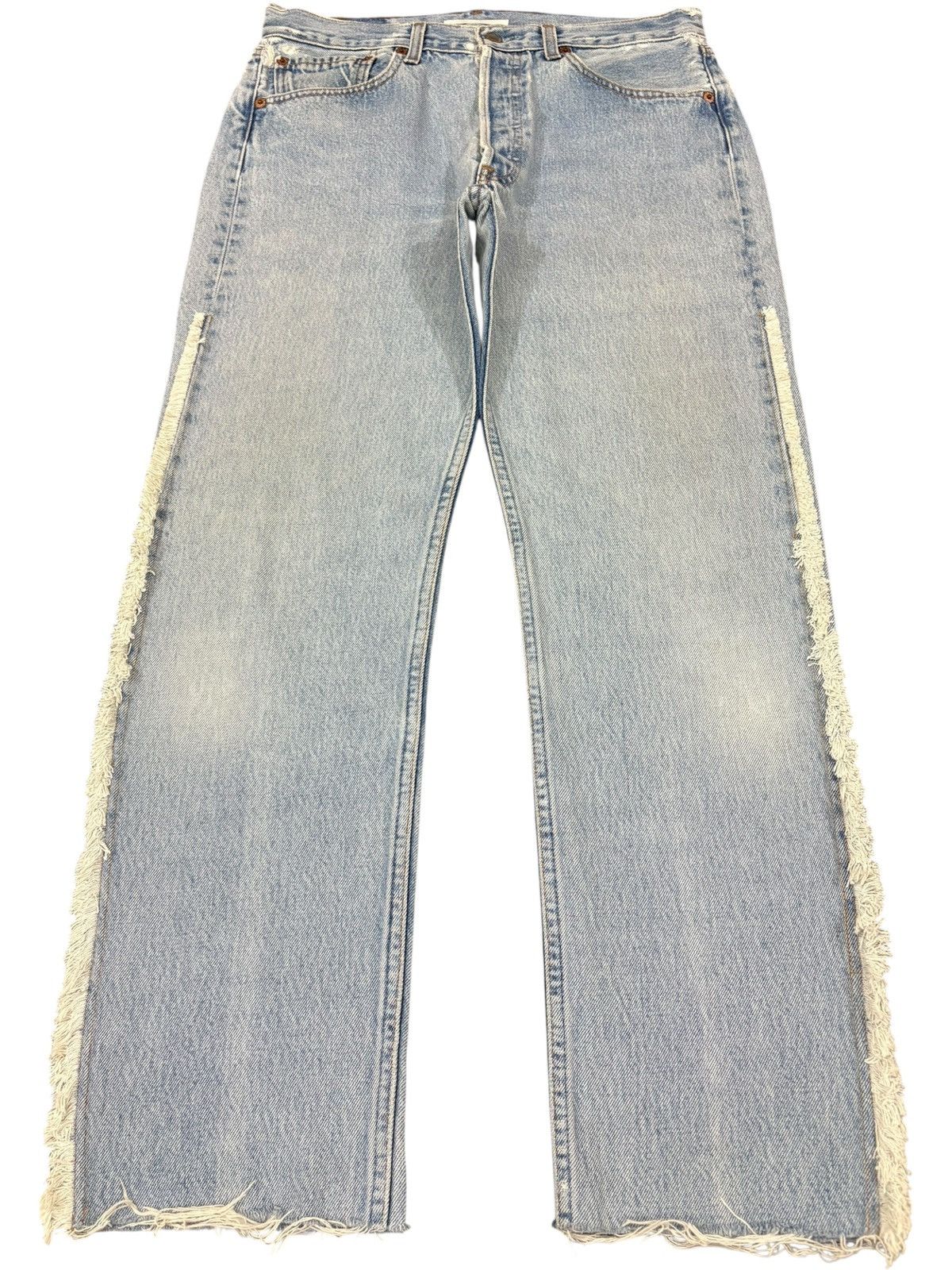 Levi's Vintage 90s Levis 501 Light Wash Distressed Jeans Size US 31 - 1 Thumbnail