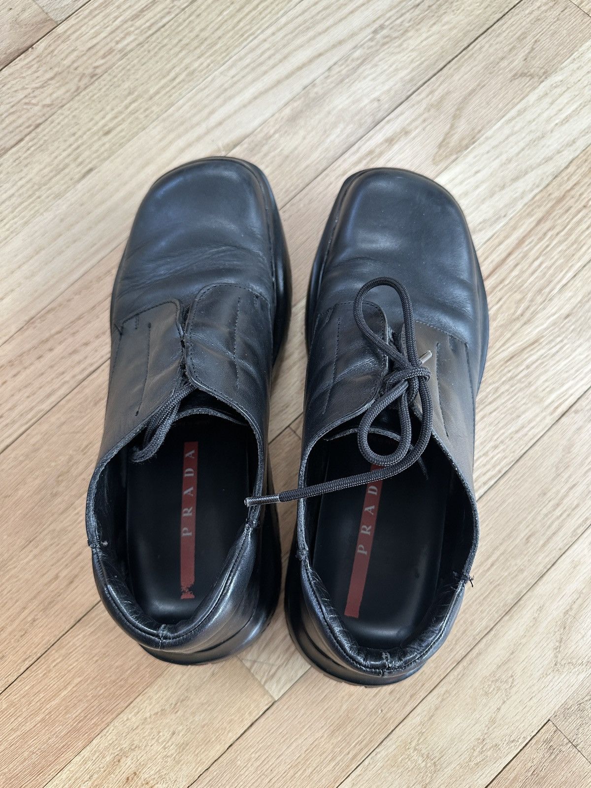 Prada Prada Square Toe Derby Shoes Size US 8.5 / EU 41-42 - 6 Thumbnail