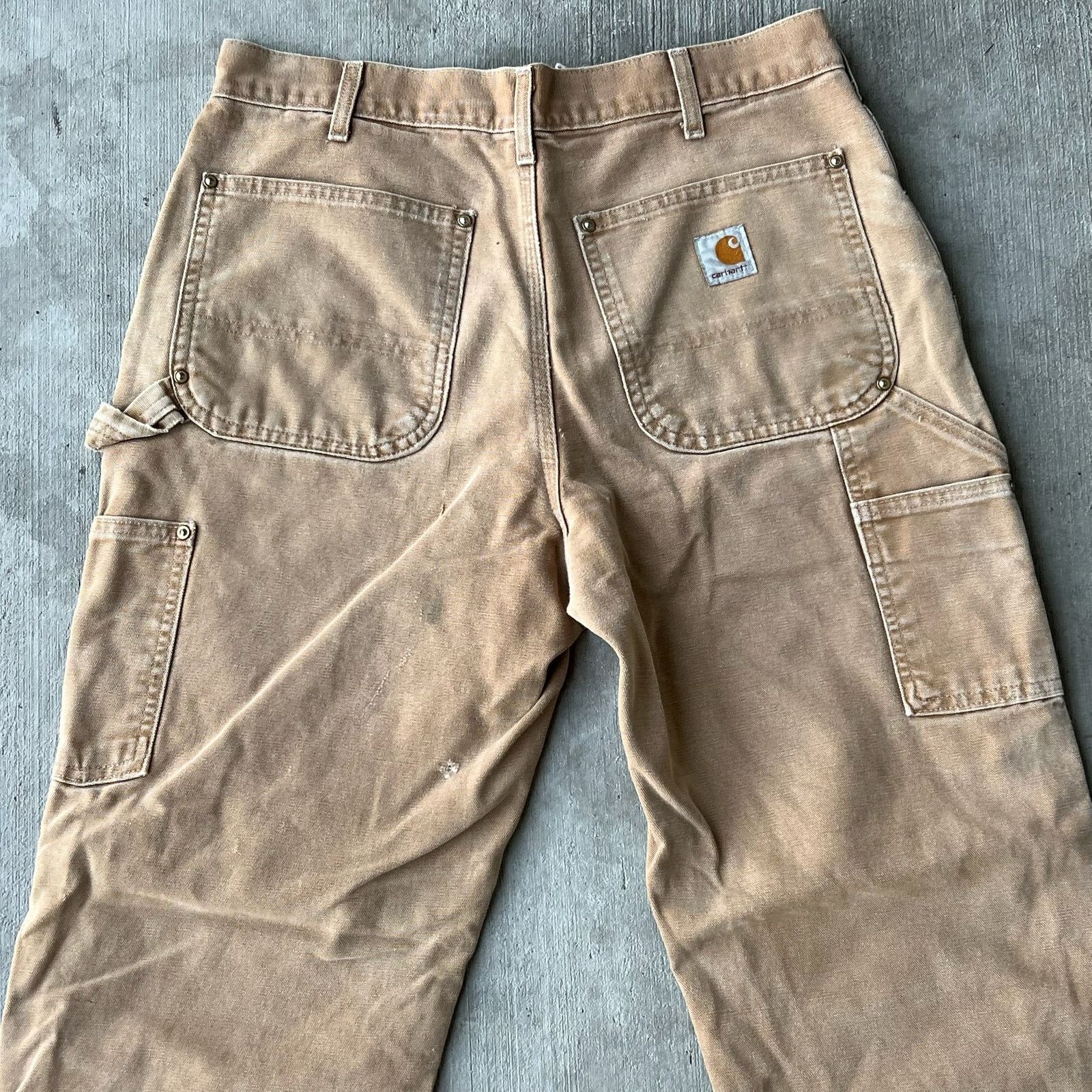 Carhartt × Vintage Carhartt faded brown double knee work wear carpenter pants Size US 31 - 6 Thumbnail