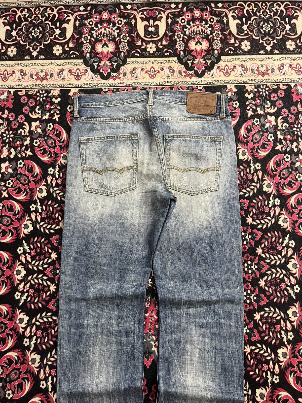 American Eagle Outfitters ⚡️Distressed⚡️American Eagle Outfitters Slim Straight Jeans Size US 30 / EU 46 - 6 Thumbnail