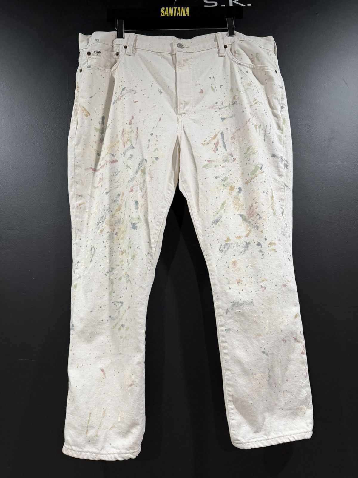 Polo Ralph Lauren 2010s Vintage Polo Ralph Lauren Paint Splatter Denim Jeans Size US 41 - 2 Thumbnail