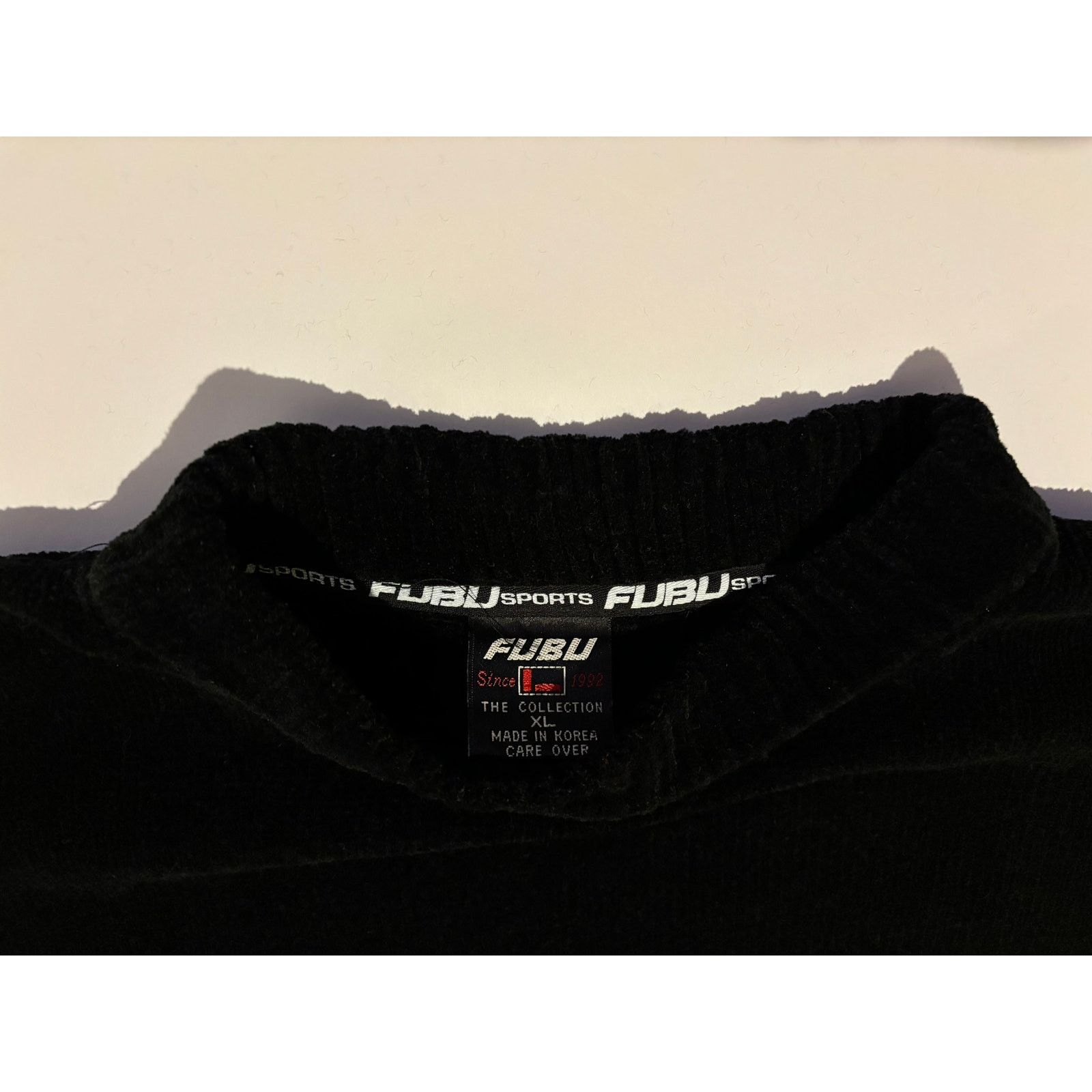 Fubu Retro 1992 FUBU Sports Sweater Mens Size XL Black Mock Neck Size US XL / EU 56 / 4 - 6 Thumbnail