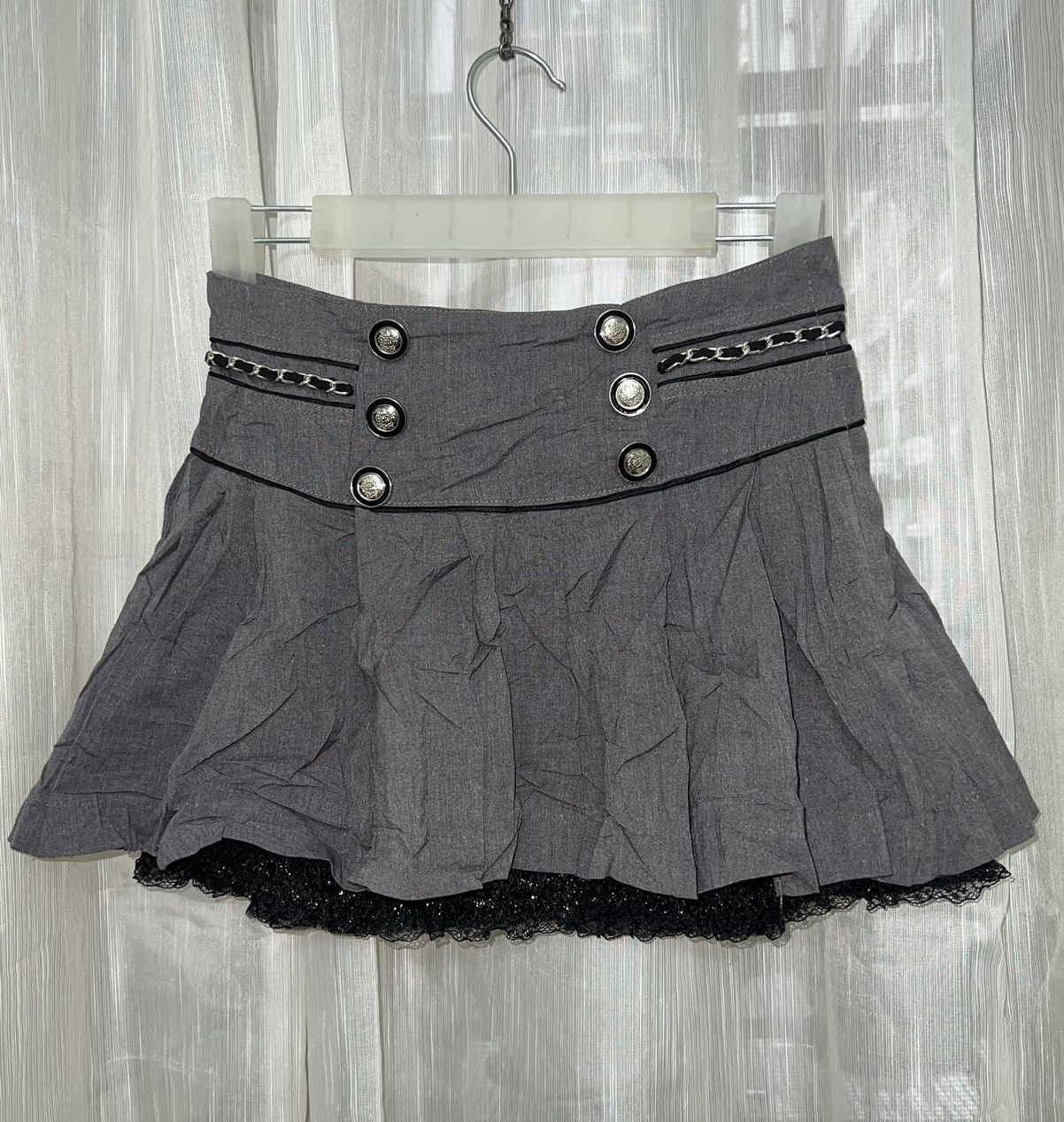 Japanese Brand CECIL McBEE grey pleated skirt 🎀☠️ Size 27" / US 4 / IT 40 - 14 Thumbnail