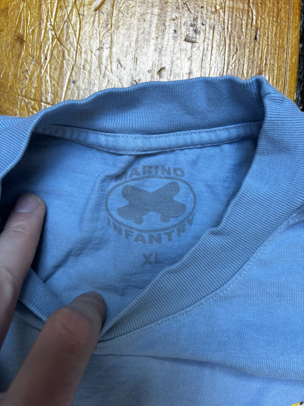 Marino Infantry Marino infantry blue grey logo tee shirt Size US XL / EU 56 / 4 - 3 Thumbnail