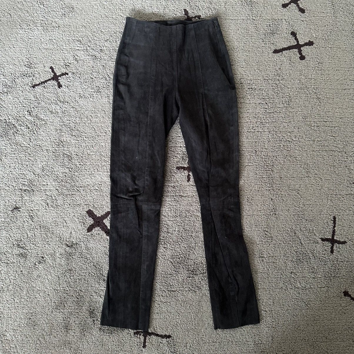 Balmain Archive Balmain Fall 2011 Suede Pants Decarnin Size 25" / US 0 / IT 36 - 1 Thumbnail