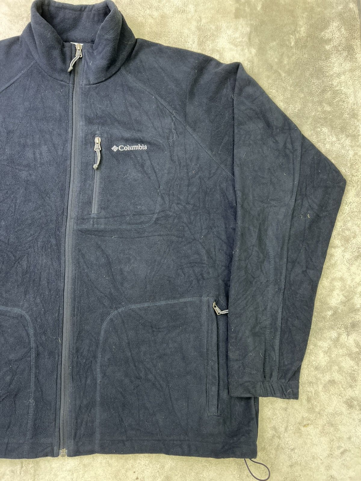 Columbia Vintage 2000s Columbia Interchange Fleece Jacket Navy Size US XL / EU 56 / 4 - 4 Thumbnail