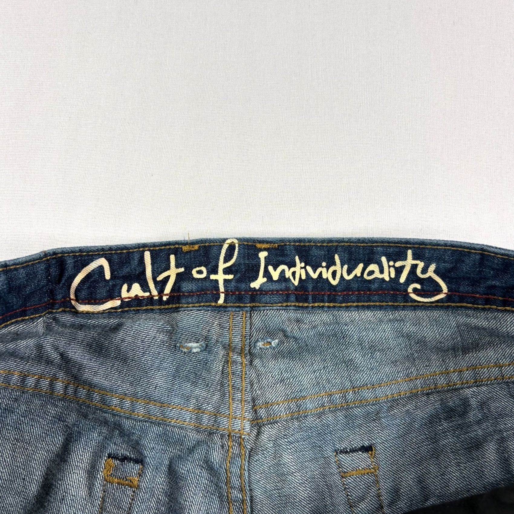 Cult Of Individuality Cult Of Individuality Jeans Mens 38x34 Blue Hagen Relaxed Tapered Distressed Denim Men Jeans Blue 90s Size US 38 / EU 54 - 4 Thumbnail