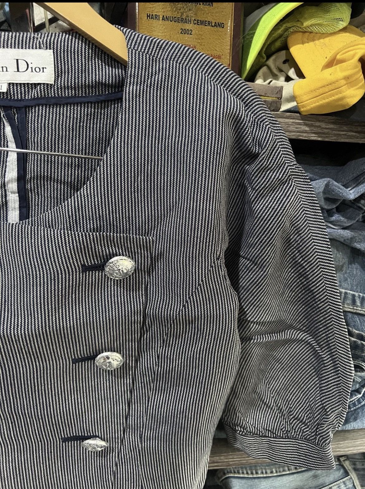 Christian Dior Monsieur 🔥Vintage Christian Dior Button Up Cropped Shirt Size S / US 4 / IT 40 - 5 Thumbnail