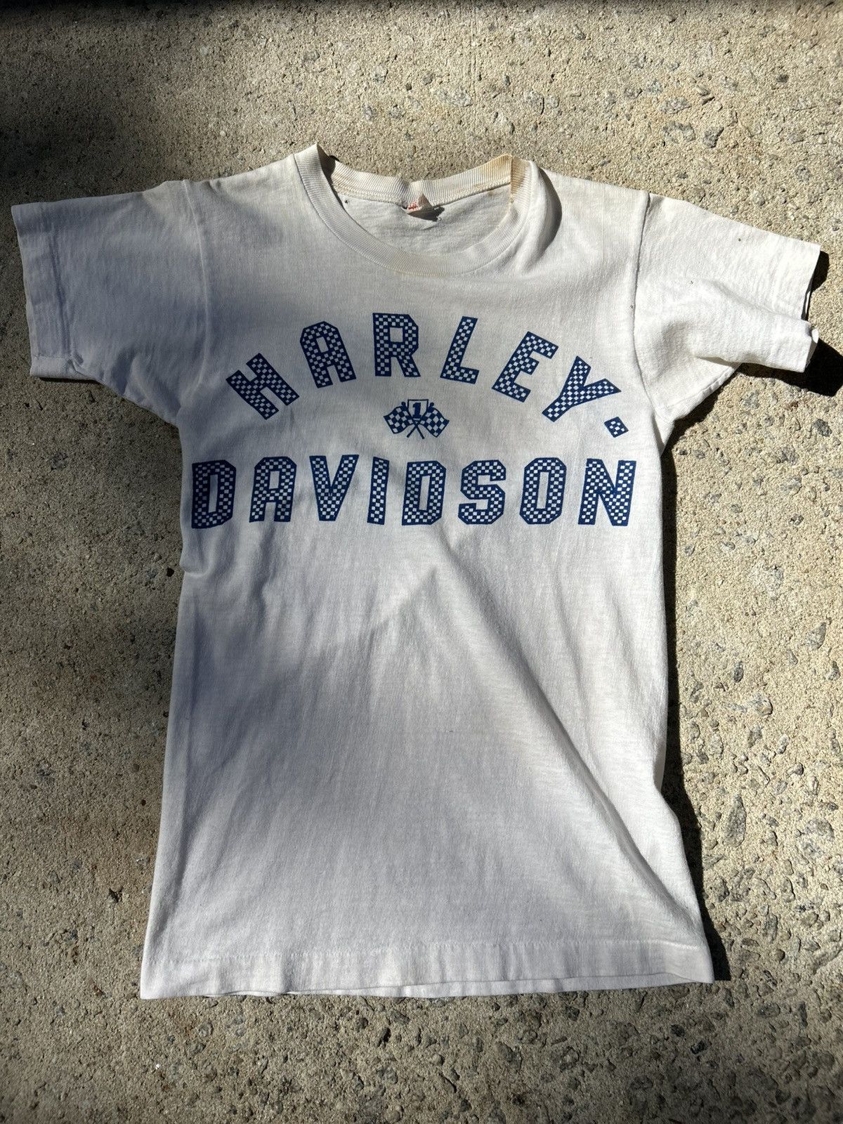 Harley Davidson VTG 50s CHAMPION TAG Harley Davidson Size S White T-Shirt Size US S / EU 44-46 / 1 - 2 Thumbnail
