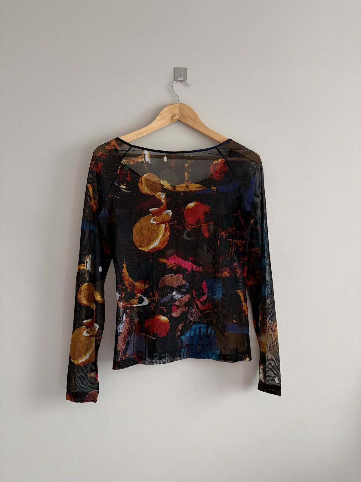Iceberg Iceberg Multicolor Abstract Mesh Long Sleeve Top Size XL / US 12-14 / IT 48-50 - 7 Thumbnail