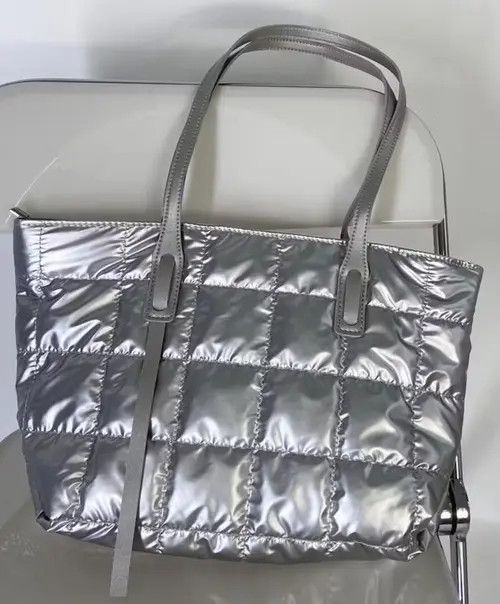 Japanese Brand Fashion y2k unisex quilted shoulder tote bag Size ONE SIZE - 4 Thumbnail