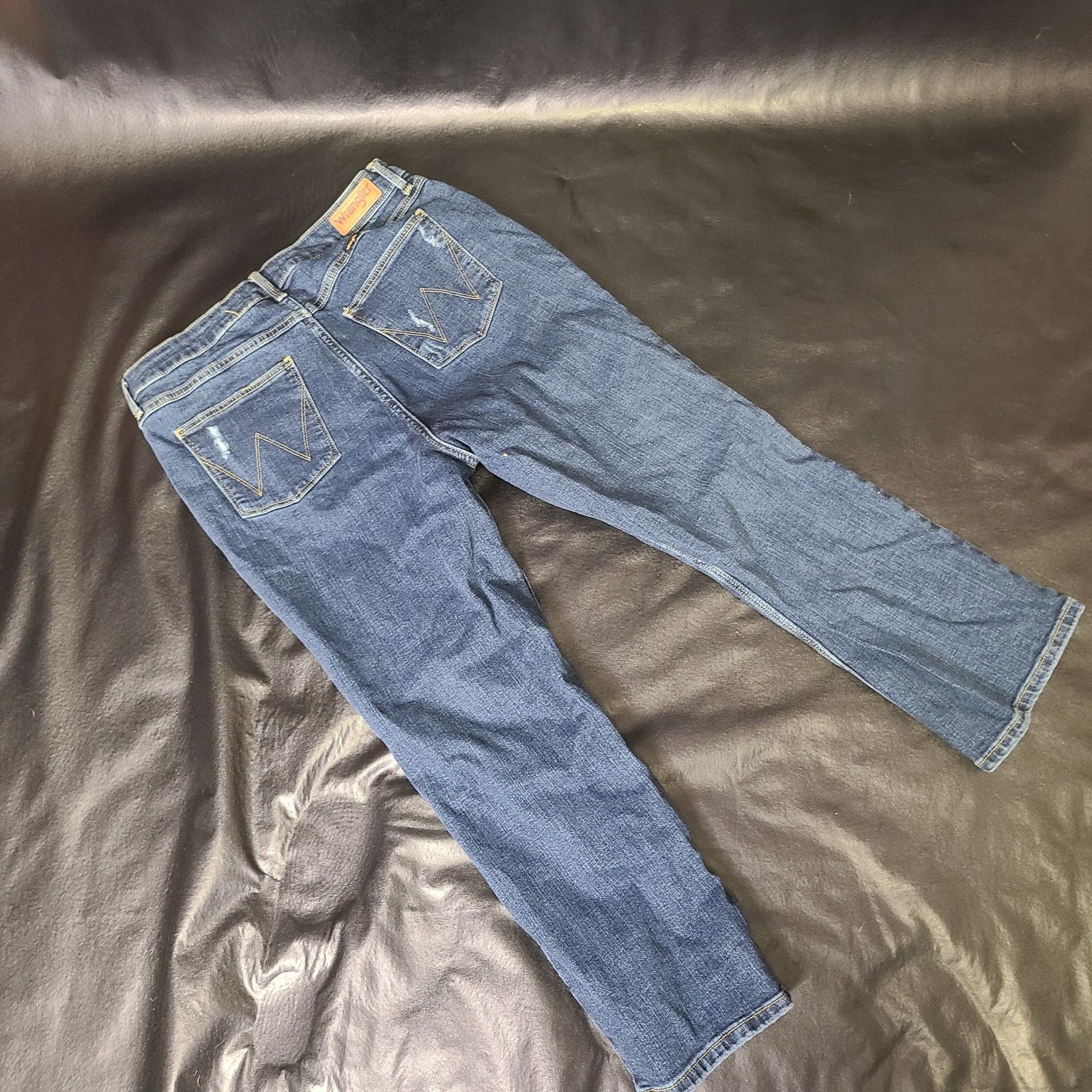 Wrangler Wrangler dark blue high-rise true straight crop size 12 Size 34" / US 12 / IT 48 - 4 Thumbnail