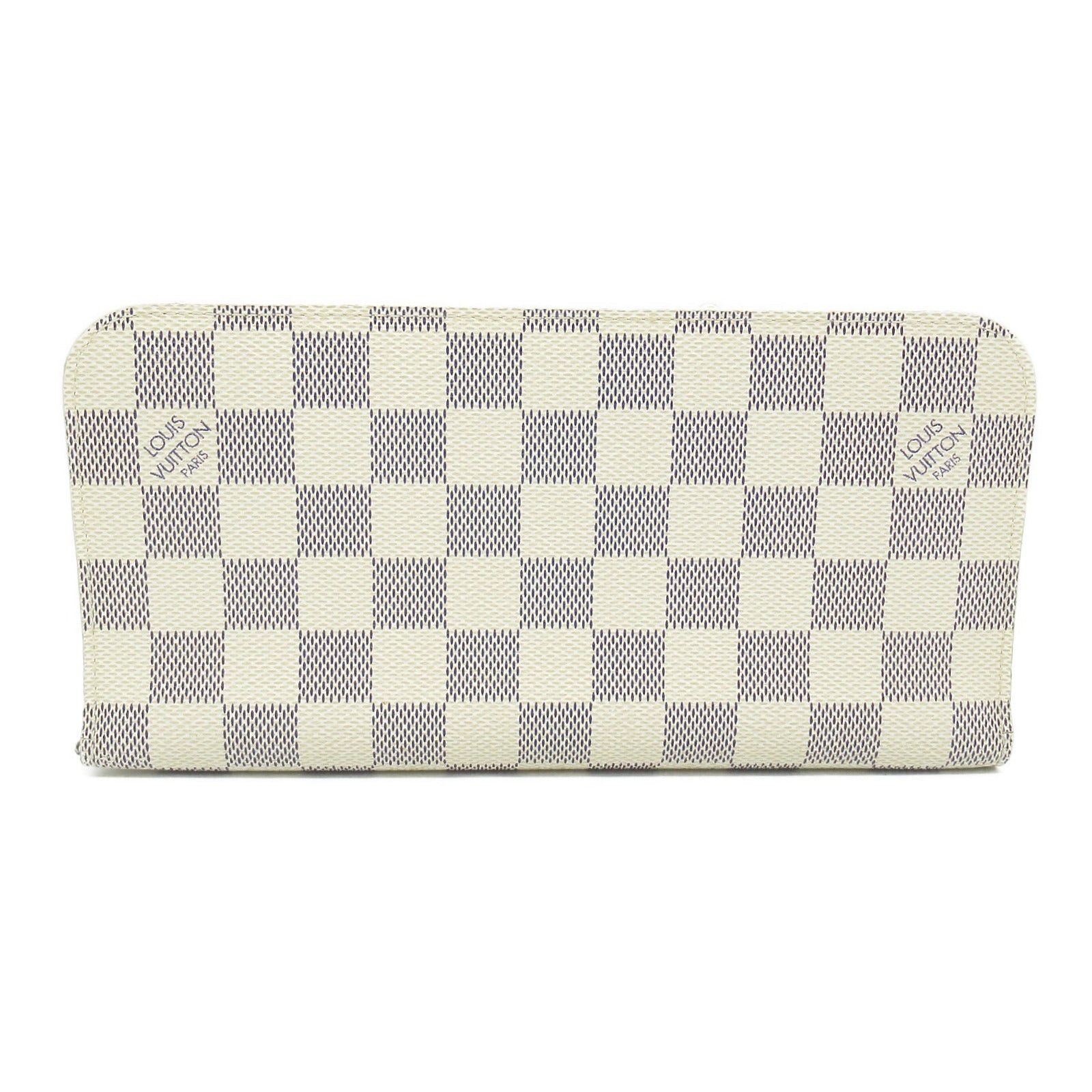 Louis Vuitton Louis Vuitton Portofeuil Insolite Round Long Wallet Zipper Coated Canvas Damier Azur White Size ONE SIZE - 1 Thumbnail