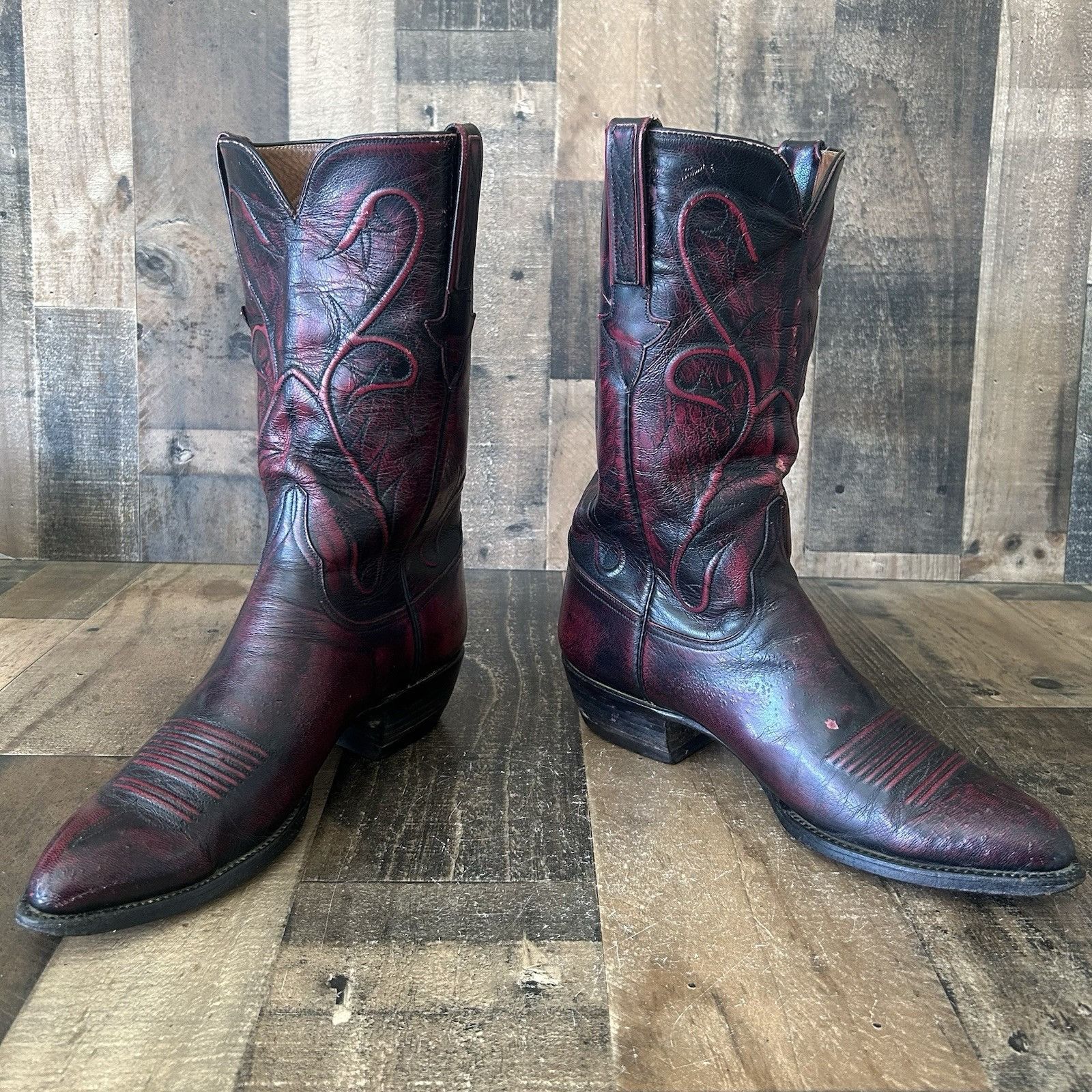 Lucchese Lucchese Classics Black Cherry Cowboy Boots Mens 10 D Size US 10 / EU 43 - 10 Thumbnail