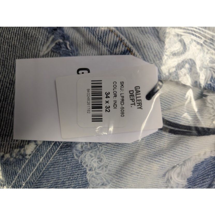 Gallery Dept. o1rshd1 Logan Distressed Patchwork Denim Jeans in Indigo Size US 34 / EU 50 - 23 Thumbnail