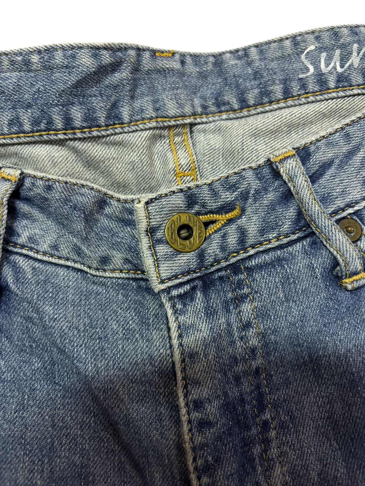Japan Blue Vtg JBJ Japan Blue Jeans Sunset Distressed Blue Wash Jeans Size US 32 / EU 48 - 5 Thumbnail