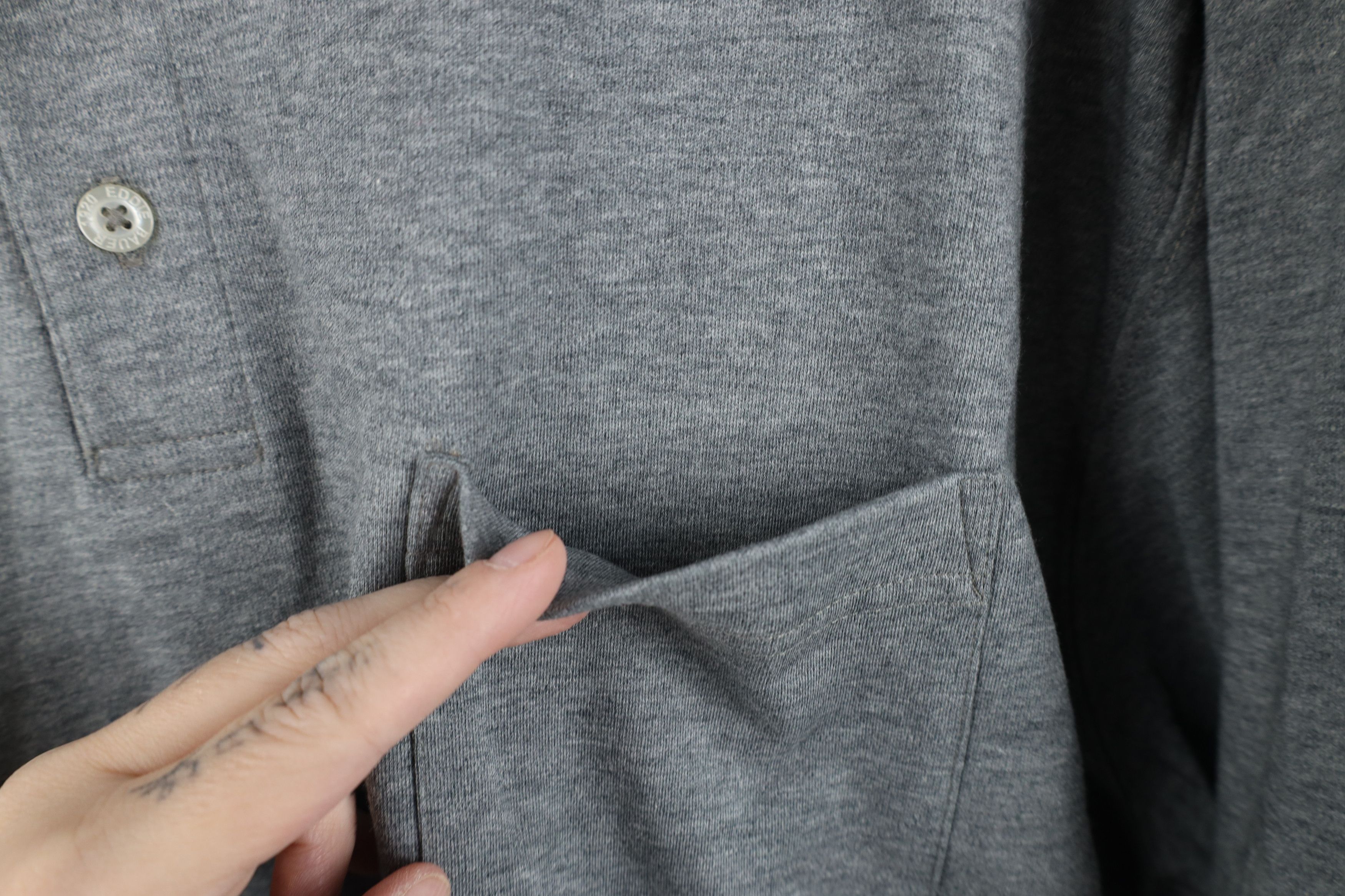 Eddie Bauer Vintage Eddie Bauer Pullover Long Sleeve Polo Shirt Gray Size US XXL / EU 58 / 5 - 4 Thumbnail