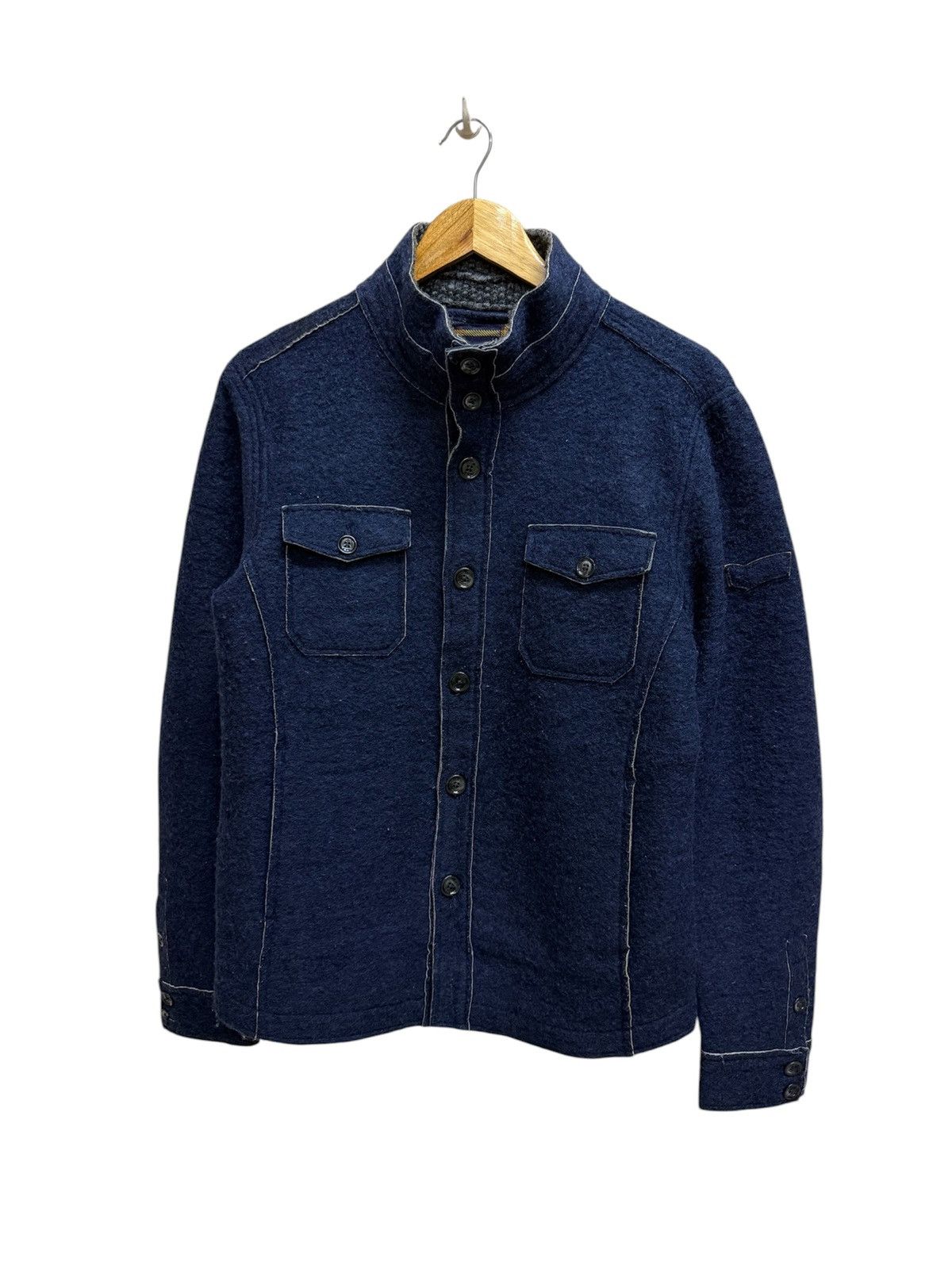 GAS Man Gas Mohair Chekered Lined Jacket Size US S / EU 44-46 / 1 - 1 Thumbnail