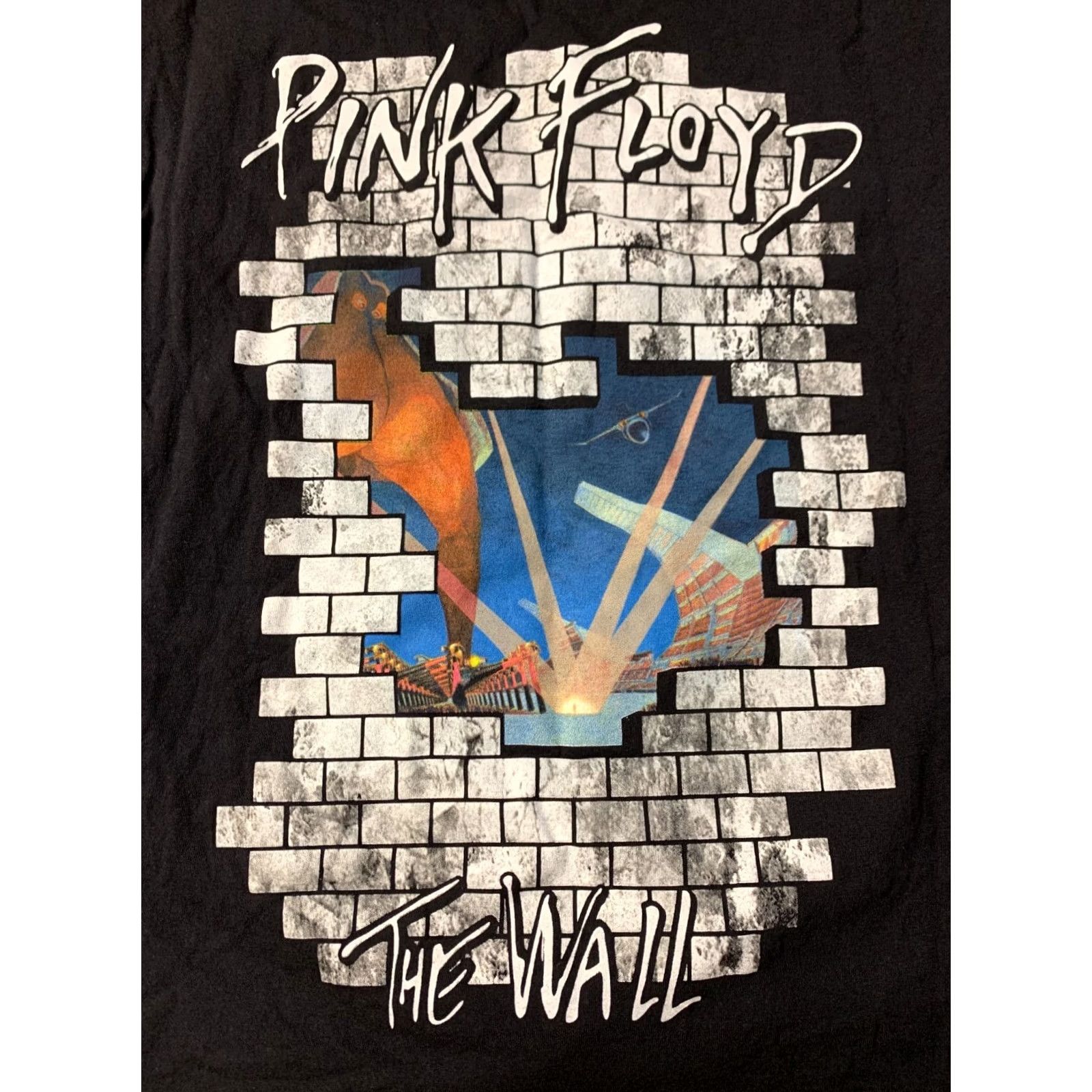 Fruit Of The Loom Nike Pink Floyd The Wall Shirt Mens S Black 100% Cotton Short Sleeve Tee Logo Rock Band Jersey FRUIT OF THE LOOM Size US S / EU 44-46 / 1 - 3 Thumbnail