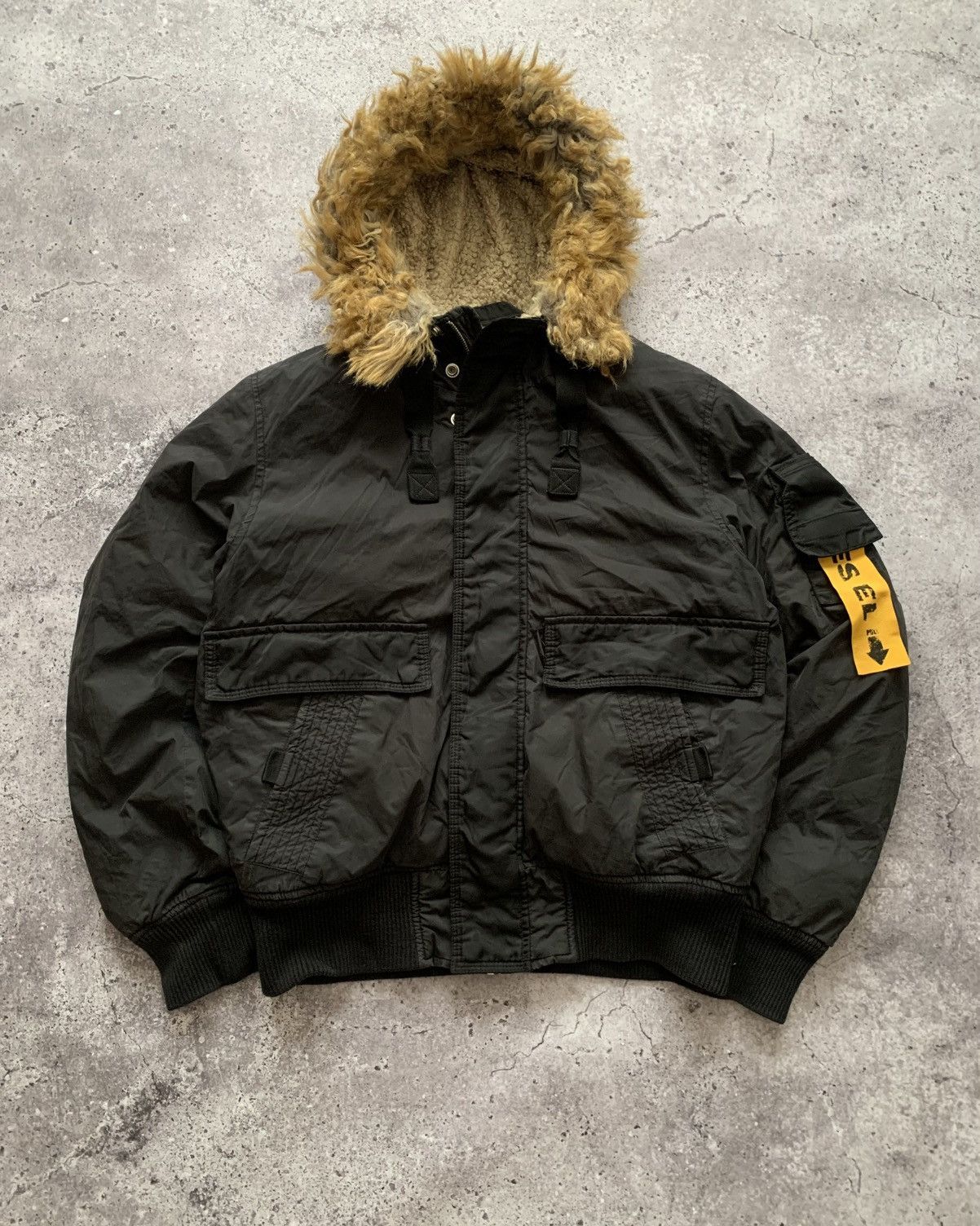 Diesel 🔥 CRAZY DIESEL Y2K OPIUM ALASKA MOHAIR BOMBER JACKET Size US M / EU 48-50 / 2 - 2 Thumbnail