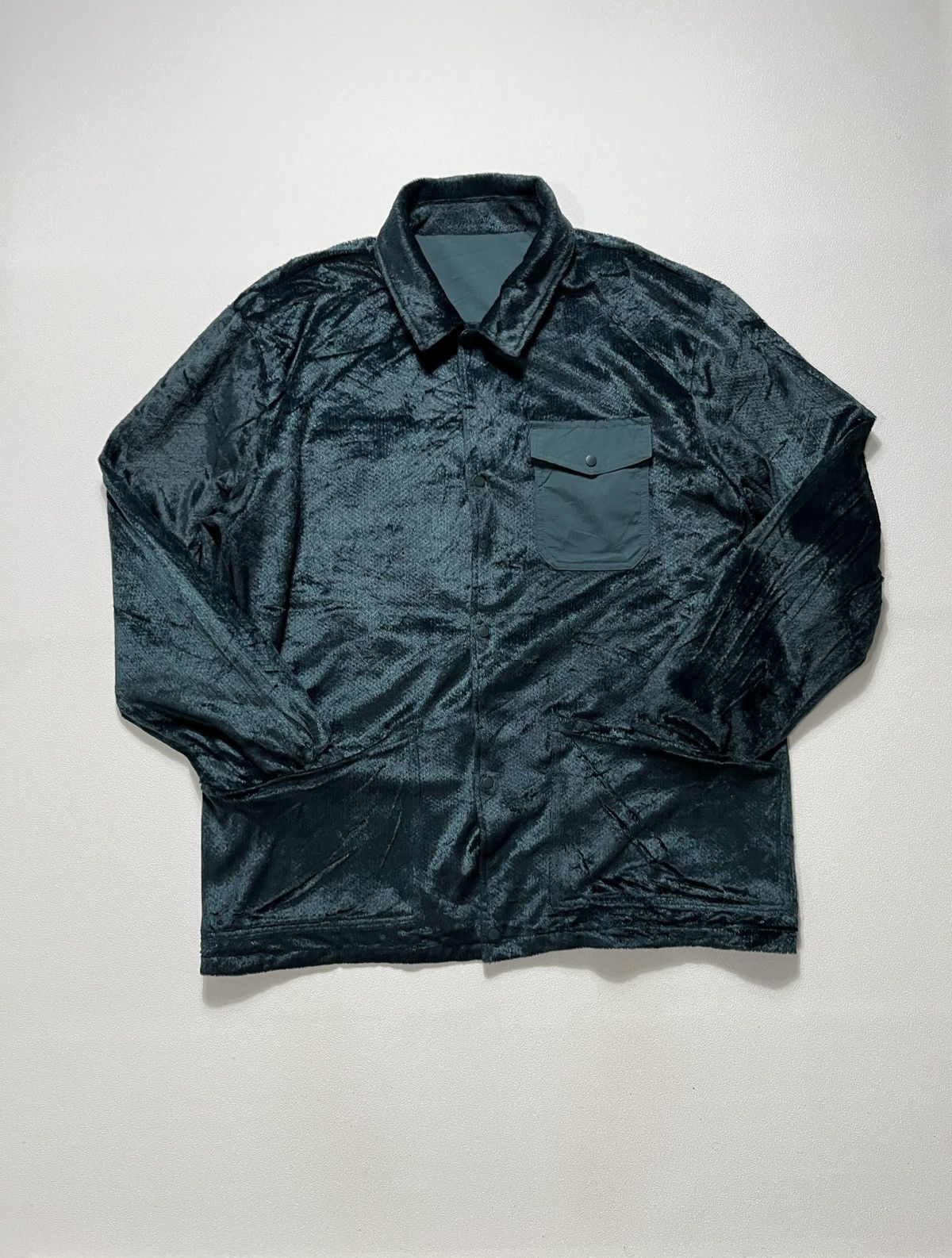 Beams Plus Fuwatech Reversible Shirt Jacket Blue Green Size US L / EU 52-54 / 3 - 6 Thumbnail