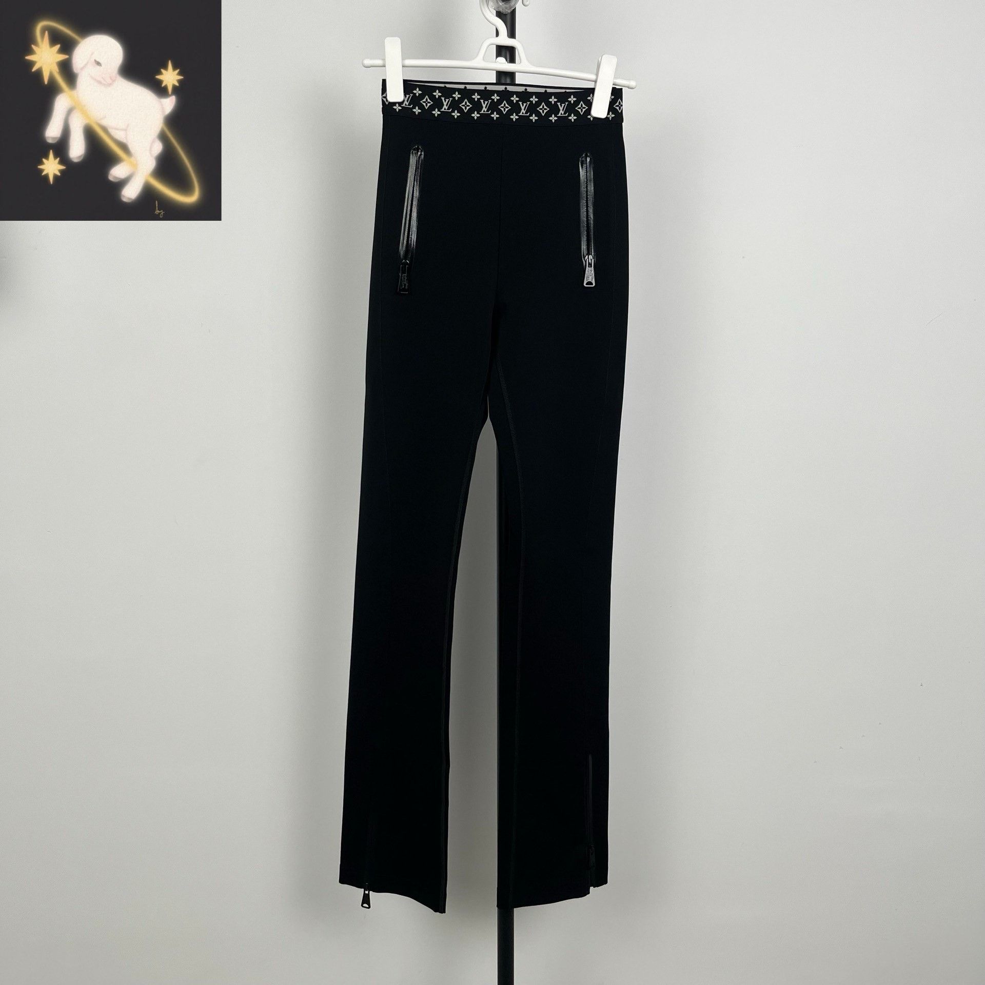 Louis Vuitton Louis Vuitton Black Pants 23 Women Size 23" - 1 Thumbnail