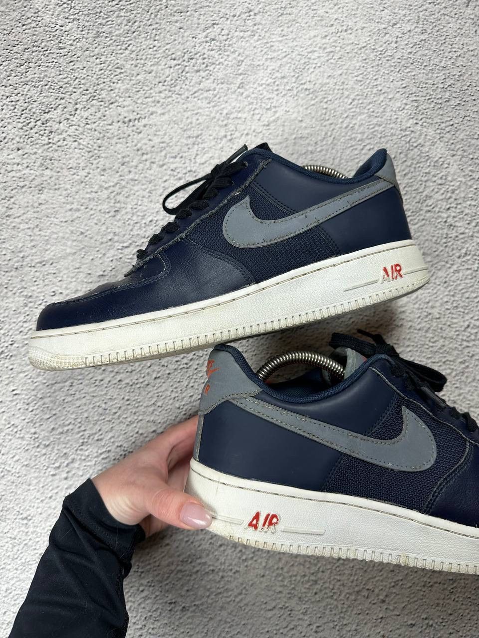 Nike Vintage Nike Air Force 1 07 LV8 Blue Orange Leather Sneakers Size US 8.5 / EU 41-42 - 9 Thumbnail