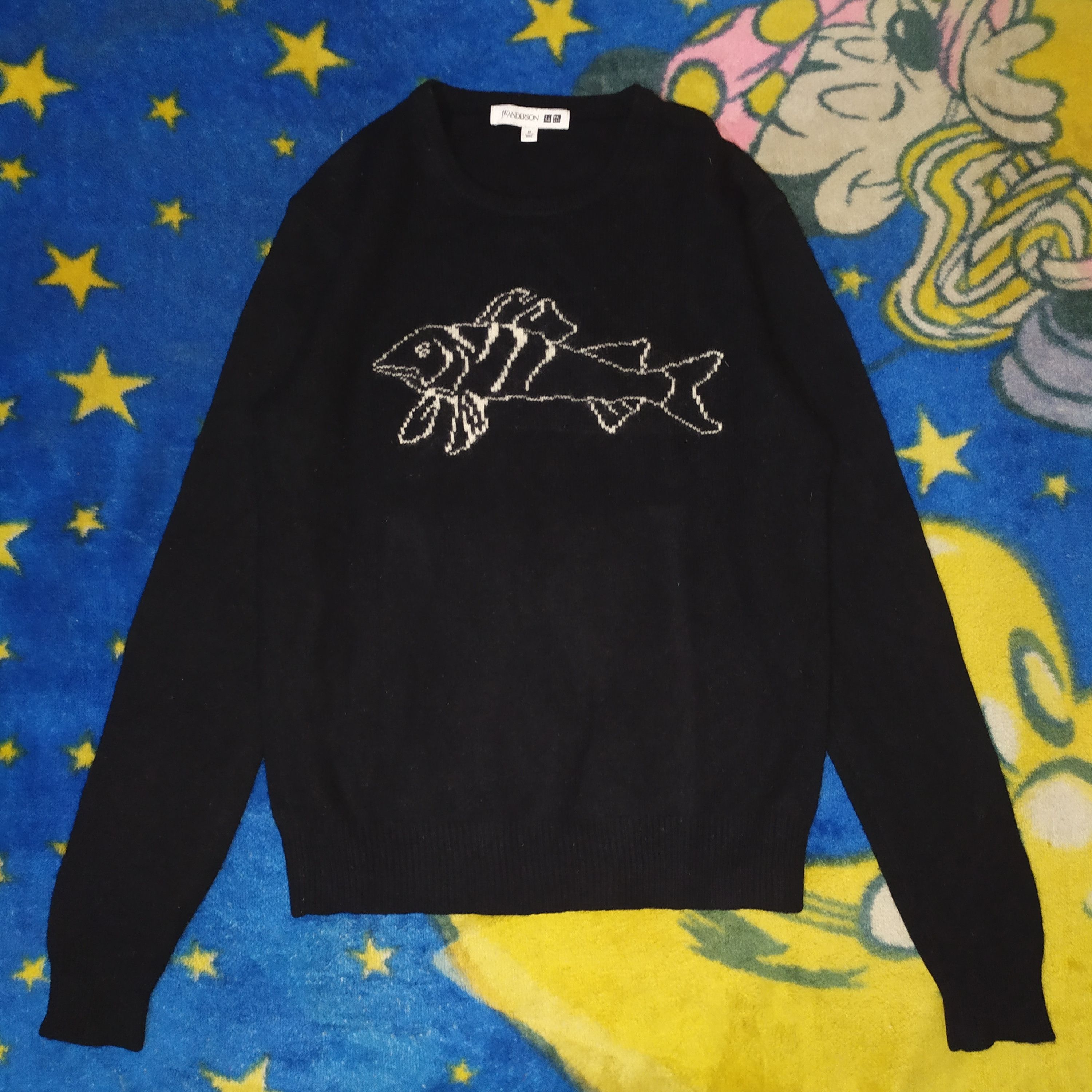 Designer × JW Anderson × Japanese Brand Uniqlo JW Anderson Intarsia Fish Sweater Wool S/S 17 Size M / US 6-8 / IT 42-44 - 1 Thumbnail