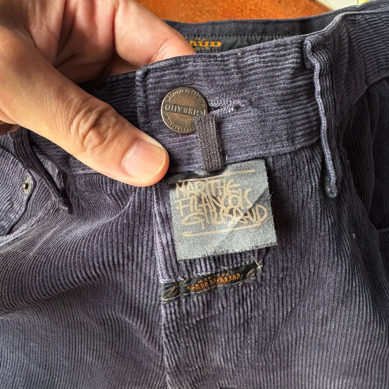 Marithe + Francois Girbaud Vintage Marithe Francois Girbaud MFG Navy Corduroy Pants Size US 33 - 9 Thumbnail