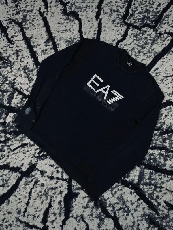 Emporio Armani Emporio Armani EA7 crewneck sweatshirt black white M logo Size US M / EU 48-50 / 2 - 2 Thumbnail