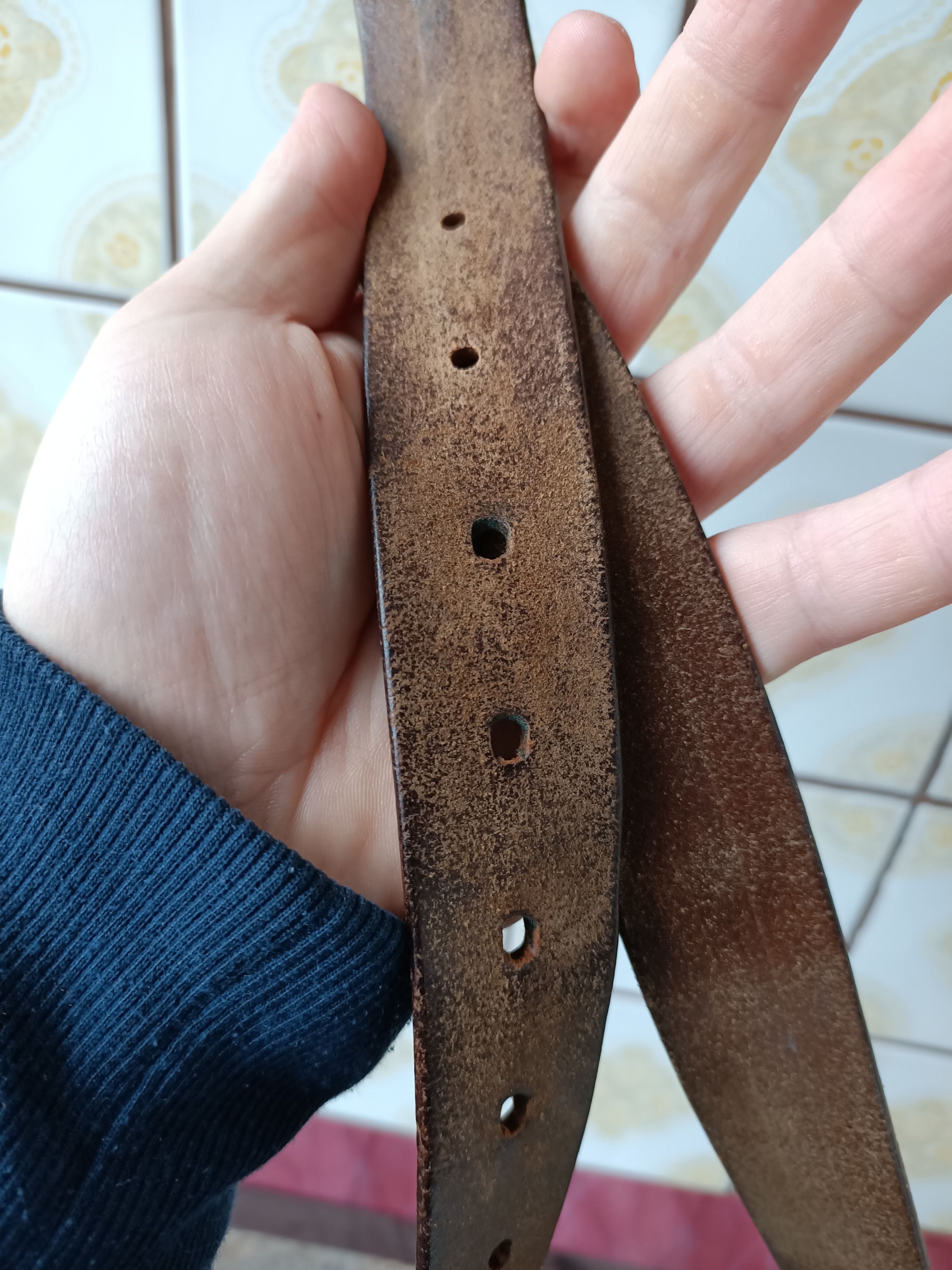 Leather Vintage El Charro Aztec leather belt Size ONE SIZE - 7 Thumbnail