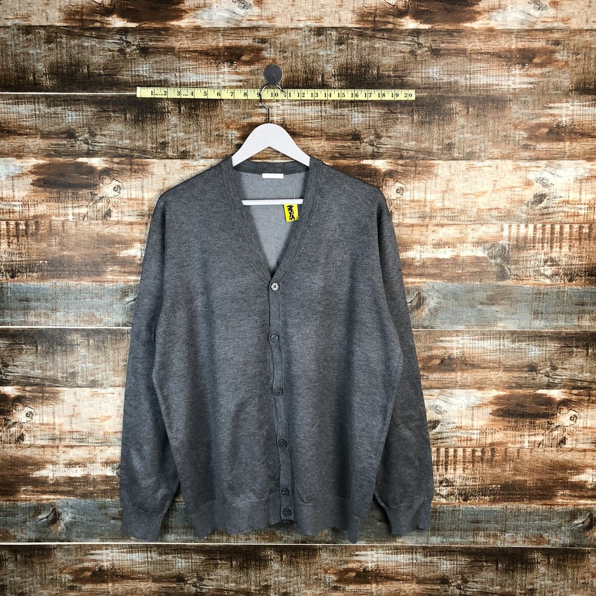 GU GU Grey Cardigan Knitwear #A1545 Size US XL / EU 56 / 4 - 1 Thumbnail