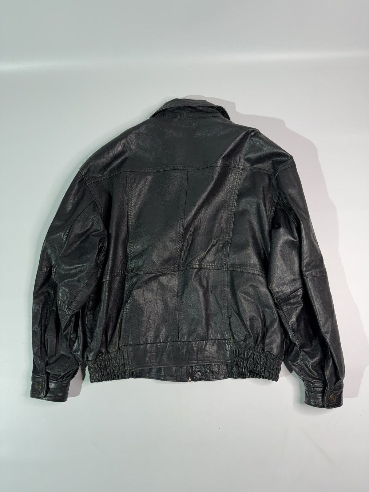 Other Vintage Made in Italy leather jacket boxy avant garde swag Size US L / EU 52-54 / 3 - 7 Thumbnail