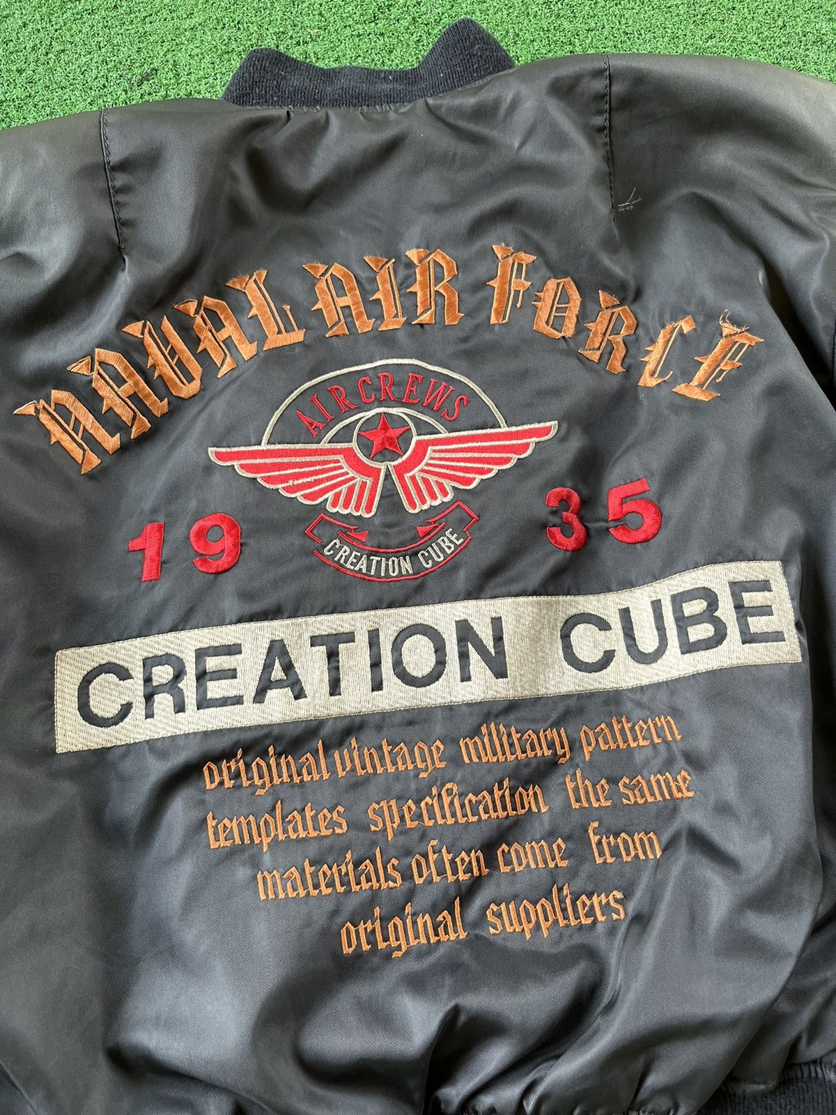 Naval Clothing Factory 🔥RARE Vintage Naval Air Force Embroidery Bomber Jacket Size US L / EU 52-54 / 3 - 13 Thumbnail