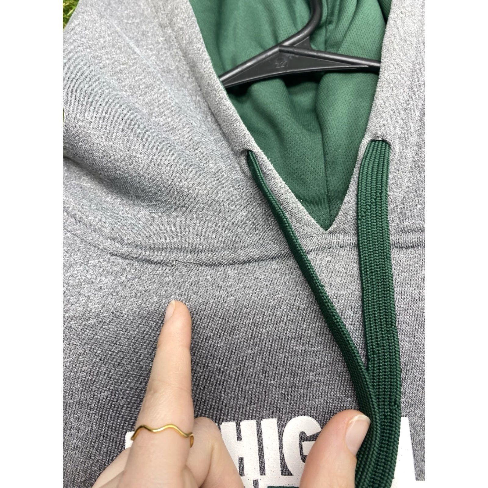 Fruit Of The Loom VINTAGE Michigan State Sweatshirt Mens Large Gray Spartans MSU NCAA Hoodie Size US L / EU 52-54 / 3 - 6 Thumbnail