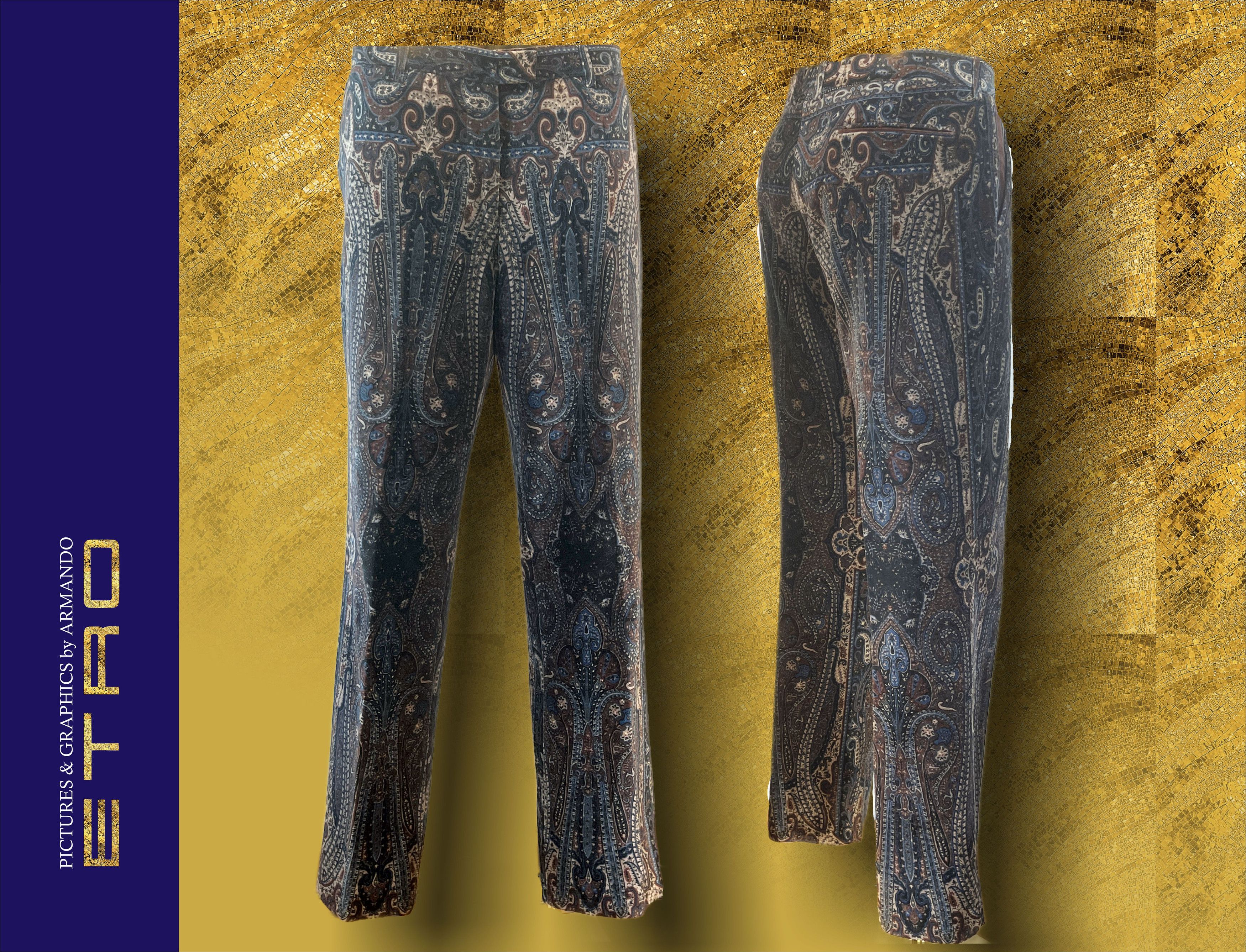 Etro Cashmere design velvet pant Size US 40 / EU 56 - 3 Thumbnail
