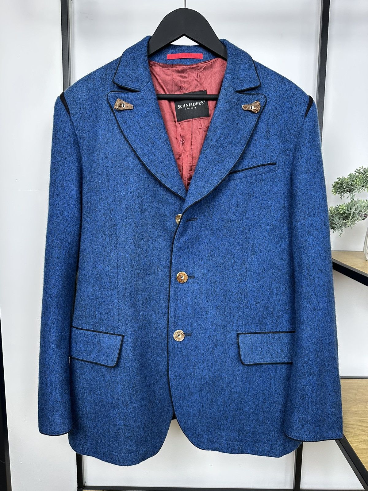 Schneiders Schneiders Salzburg Blue Virgin Wool Blazer Jacket Men’s 54 Size US L / EU 52-54 / 3 - 1 Thumbnail