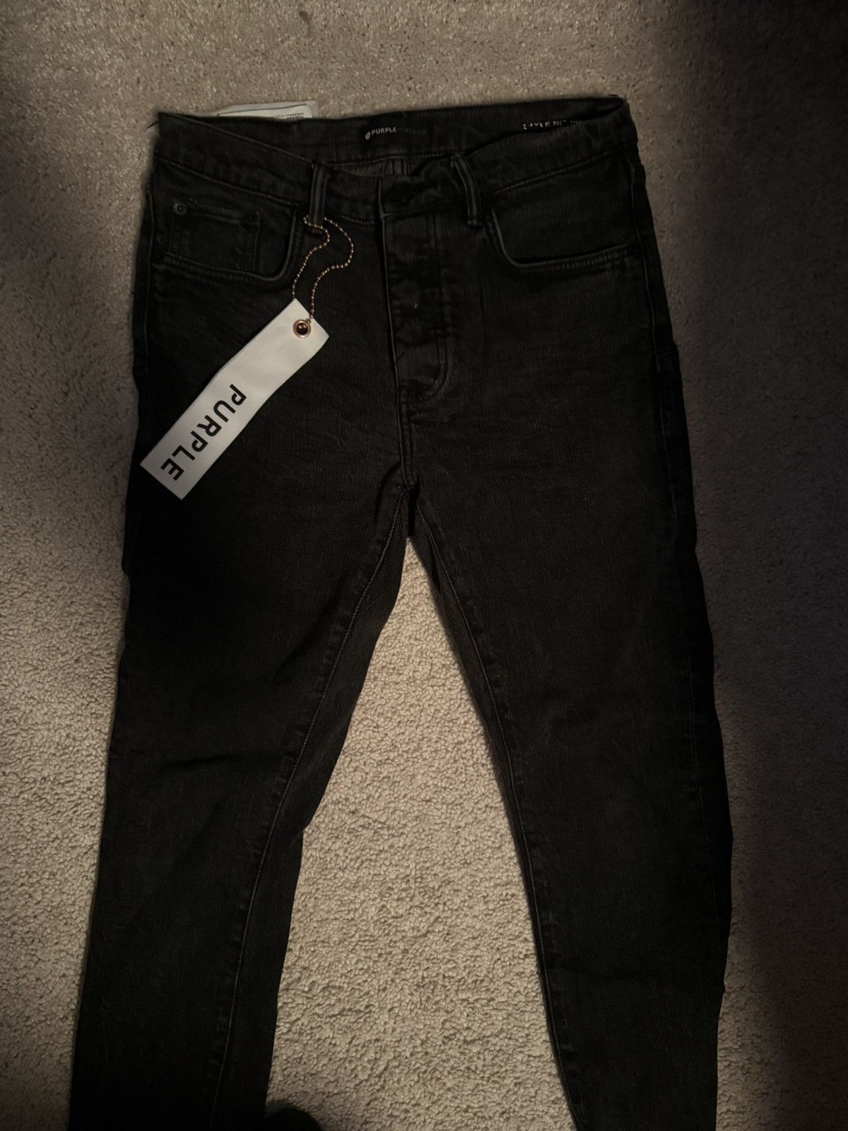 Purple Brand Purple P001 Black Raw Jeans Size US 30 / EU 46 - 7 Thumbnail