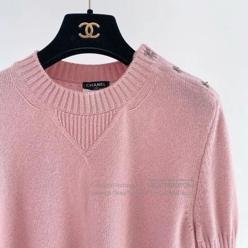 Fendi FENDI Pink Cashmere Knit Long Sleeve Sweater . Size M / US 6-8 / IT 42-44 - 2 Thumbnail