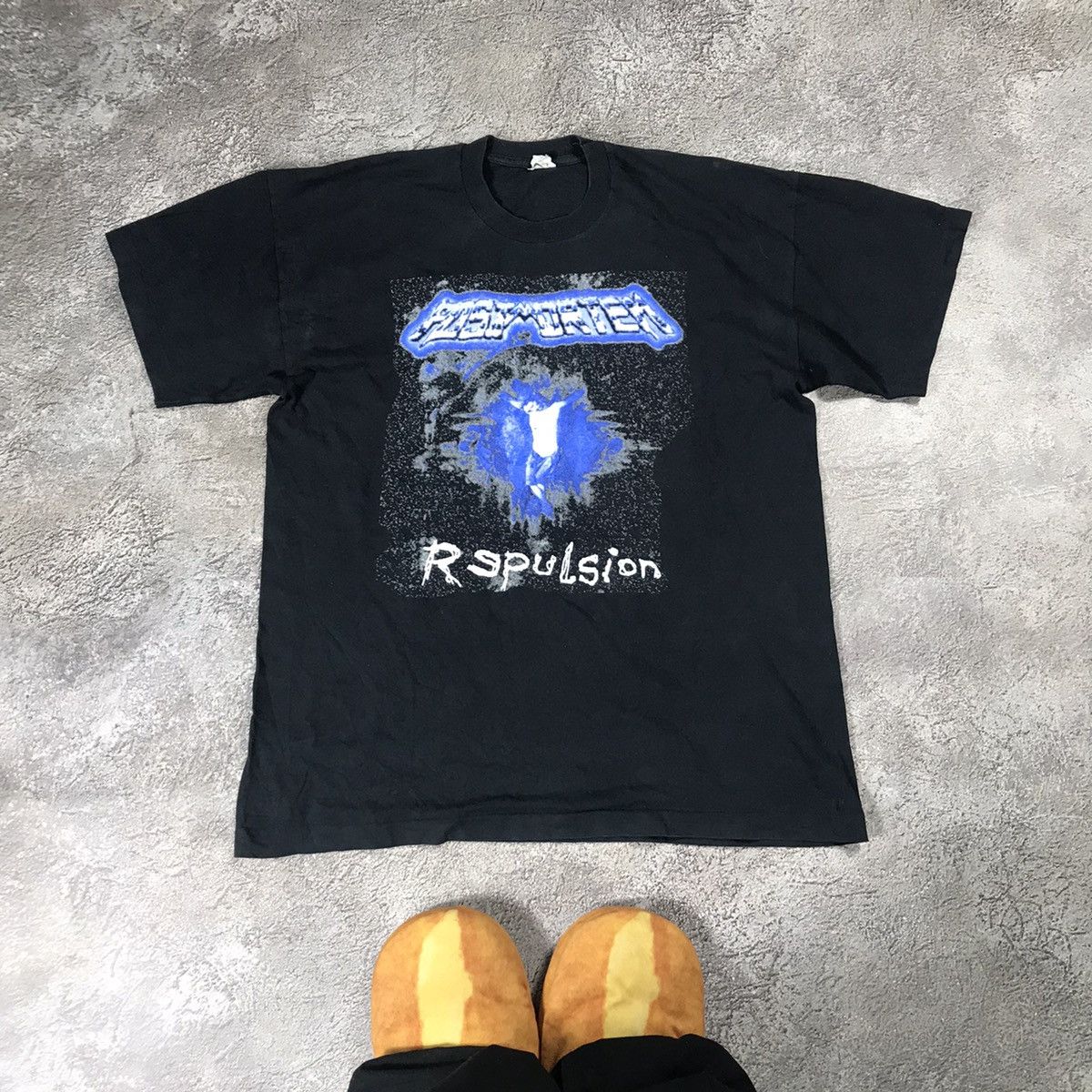 Vintage Vintage 90s Repulsion Graphic Tee Sun Faded Grunge Boxy XL Size US XL / EU 56 / 4 - 1 Thumbnail
