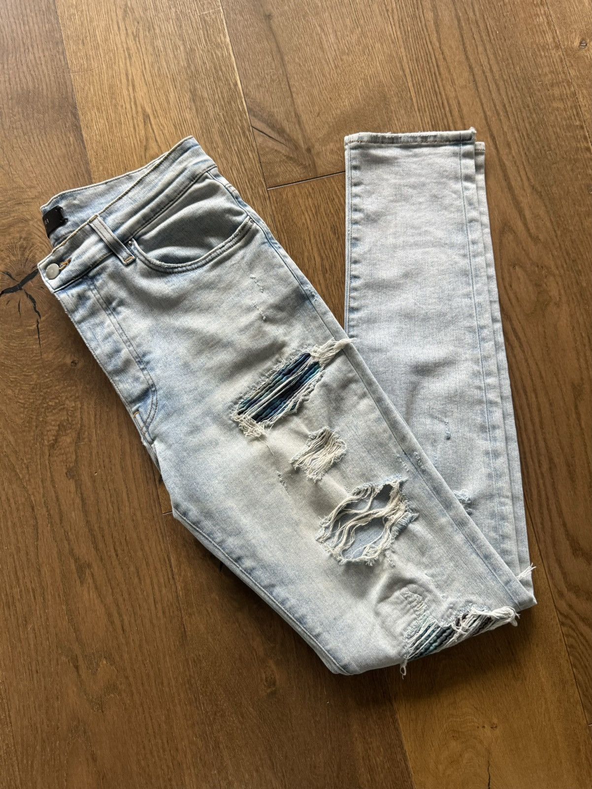 Amiri Amiri Jeans MX1 Tie Dye Distressed Skinny Denim Size US 34 / EU 50 - 14 Thumbnail
