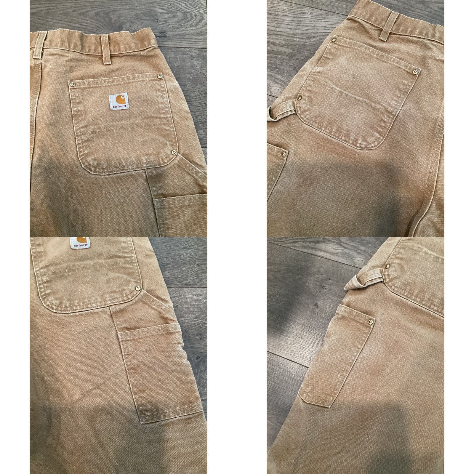 Carhartt VINTAGE Carhartt Jeans Pant Work Distressed Double Knee Denim Tan 34x34 Mens Regular Inseam 30 Size US 34 / EU 50 - 8 Thumbnail