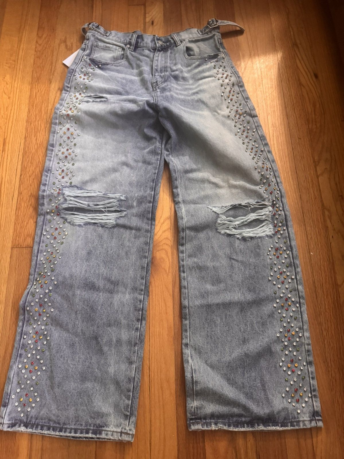 HMDD Hmdd rinestone jeans Size US 34 / EU 50 - 1 Thumbnail