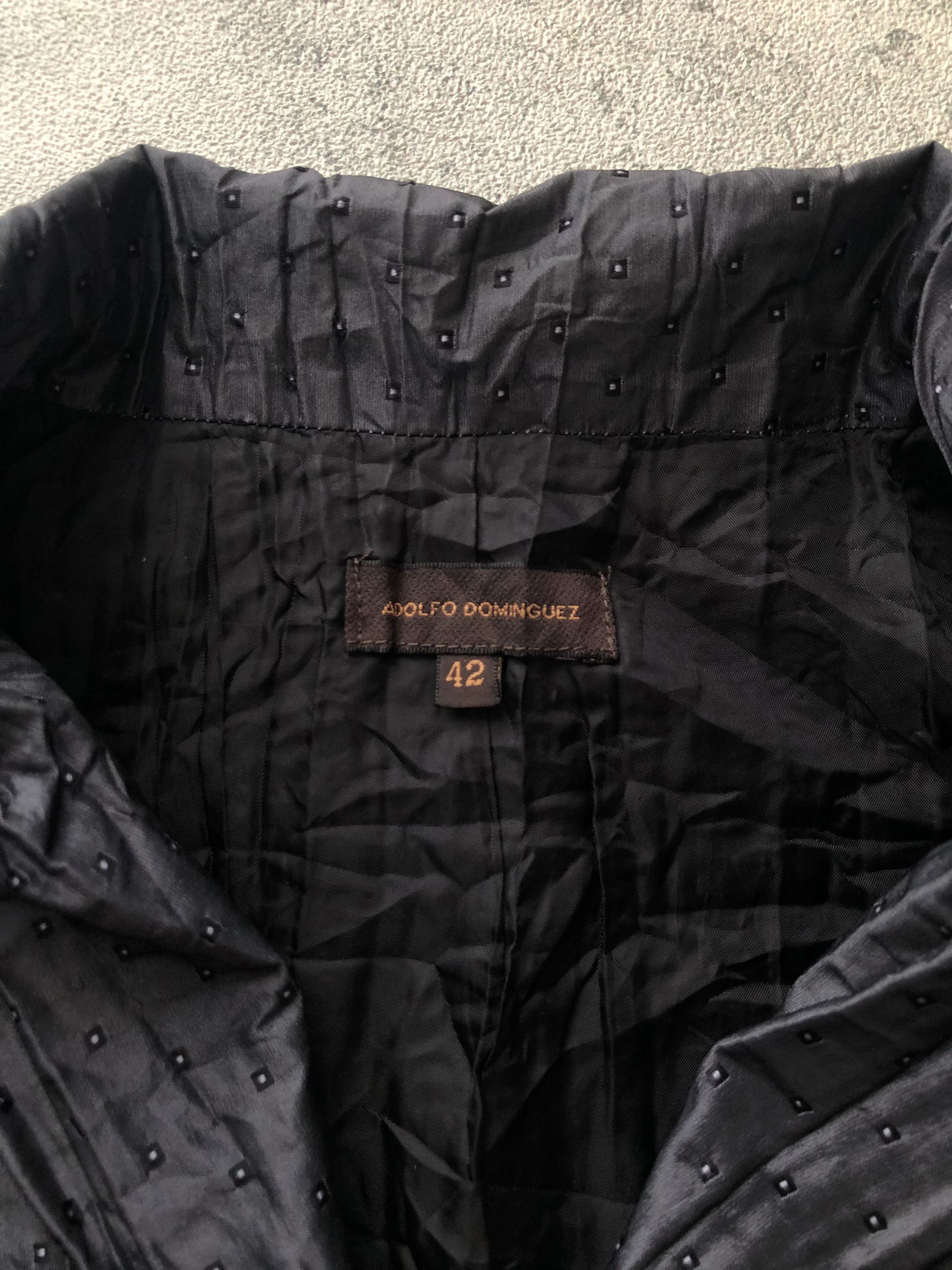 Adolfo Dominguez × Vintage Adolfo Dominguez Jacket Womens Small Black Button Size S / US 4 / IT 40 - 3 Thumbnail