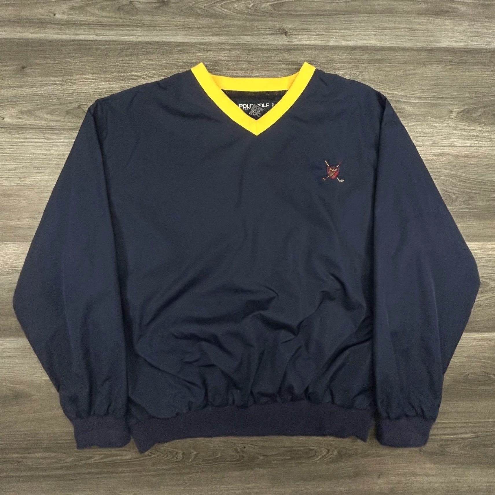 Polo Ralph Lauren VINTAGE Polo Golf Jacket Mens Large Navy Pullover V-Neck Windbreaker Polo Ralph Lauren Polo Golf Jacket Mens Large Navy Pullover V-Neck Windbreaker Size US L / EU 52-54 / 3 - 2 Thumbnail
