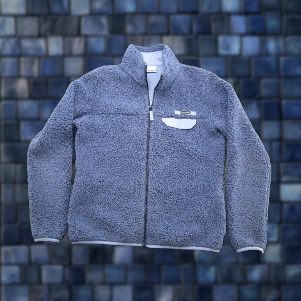 Vintage Columbia Jacket Outdoor Women Blue Regular Size M Full Zip Fleece Mid-Length Pockets Solid Vintage? No (Vintage: No) 90s? No Size M / US 6-8 / IT 42-44 - 1 Thumbnail
